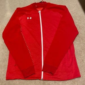 Under Armour red zip up jacket size medium